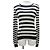 Autre Marque Daisy Lin para Foxey 100% Seda Tejida Negro Blanco roto