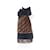 Fendi FXT252 Cashmere Blend Zucca Print Scarf Brown Black  - view 6