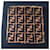 Fendi FXT252 Cashmere Blend Zucca Print Scarf Brown Black  - view 8