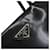 Borsa Triangle SPAZZOLATO in pelle nera di Prada Nero - vista 7