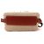 Borsa Pouch Chloé WOODY in Lino e Pelle Marrone Beige - vista 3