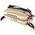 Borsa Pouch Chloé WOODY in Lino e Pelle Marrone Beige - vista 5
