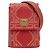 Dior Crossbody Vertical Diorama in agnello rosso con borchie