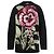 Kenzo Sweatshirt Blumenmuster Schwarz Mehrfarben