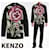 Kenzo Sweatshirt Blumenmuster Schwarz Mehrfarben - Ansicht 8