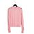 Chanel 2025 Suéter Torcido y con Joya FR38 Rosa Lana Cuello Redondo UK10 US8