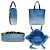 Borsa Tote Prada blu in nylon e pelle Saffiano B4605C Blu chiaro - vista 3