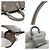 Bolso tote 2 en 1 de cuero nappa gris Prada Castaño - vista 9