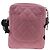Chanel Cambon Zip Pouch aus gestepptem Leder klein Pink - Ansicht 2