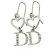 Orecchini in cristallo argento con logo a forma di cuore Christian Dior