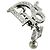 Orecchini in perle argentate con logo Christian Dior in cristalli strass - vista 6