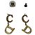 Orecchini a cerchio dorati con logo CD in strass Christian Dior D'oro