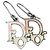 Boucles d'oreilles en argent crème pastel rose avec logo monogramme Christian Dior Écru