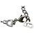 Collana a catena vintage con monogramma logo argento di Christian Dior - vista 6