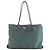 Dunkelgrüne Nylon-Tote mit Prada-Logo