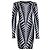 Vestido Balmain de stretch con estampado gráfico Negro