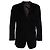 Schwarzer Rippvelours-Blazer von Donna Karan