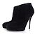 Botines de ante negro con plataforma de Gucci