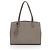 Tory Burch Große Thea Tasche aus genarbtem Leder mit Quasten Grau
