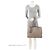 Tory Burch Große Thea Tasche aus genarbtem Leder mit Quasten Grau - Ansicht 5