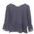Autre Marque Pullover con maniche in chiffon liscio a torsione alta Kumikyoku Blu Blu navy
