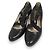 Prada Crossband Leder Pumps Schwarz