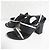 Autre Marque MAX&Co. Leder Chunky Heel Riemchensandalen Schwarz - Ansicht 4