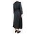 Autre Marque Schwarzes Baumwoll-Midi-Kleid mit Raffung - Größe L - Ansicht 2