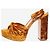 Loeffler Randall Plattformsandalen aus rostorangevelours - Größe EU 35.5