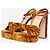Loeffler Randall Plattformsandalen aus rostorangevelours - Größe EU 35.5 - Ansicht 2