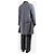 Dries Van Noten Grau Wollmantel mit Gürtel - Größe L - Ansicht 2