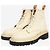 Proenza Schouler Creme Kampfstiefel mit Profilsohle - Größe EU 37 (UK 4) Roh - Ansicht 2