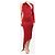 Courreges Rotes Streifen-Midi-Kleid - Größe L - Ansicht 3