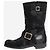 Jimmy Choo Black distressed effect suede boots - size EU 39 (UK 6)