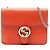 Gucci Naranja Pequeño Dollar de Piel de Ternera Interlocking G Bandolera