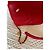 Borsa Chanel Flat Rossa in Pelle d'Agnello Rosso - vista 3