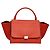 Céline Borsa Trapeze Celine in pelle con suede media Rosso