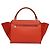 Céline Borsa Trapeze Celine in pelle con suede media Rosso - vista 2