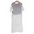 Autre Marque Langes Strickkleid JILL von JILLSTUART Weiß Grau