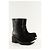 Mm6 Botas de cuero negro - vista 3