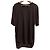 Autre Marque Camiseta larga con dobladillo redondeado ATON Castaño