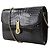 Autre Marque Borsa a spalla in pelle goffrata MORABITO 2 in 1 con catena Nero - vista 2