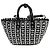 Borsa Bistro Basket Balenciaga, XS Marrone Nero Bianco - vista 3