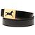 Cinturón de piel de ternera negra Hermès con hebilla de caballo. Negro - vista 2