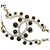 Bracciale in perle finte e strass CC placcato oro Chanel - vista 2