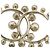 Bracciale in perle finte e strass CC placcato oro Chanel - vista 4