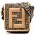 Fendi Borsa a tracolla Mini FF Zucca in tela marrone