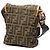 Fendi Borsa a tracolla Mini FF Zucca in tela marrone - vista 2