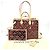 Bolso de Hombro Louis Vuitton Monogram On the Go GM Castaño Roja Monograma - vista 17