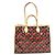 Bolso de Hombro Louis Vuitton Monogram On the Go GM Castaño Roja Monograma - vista 2